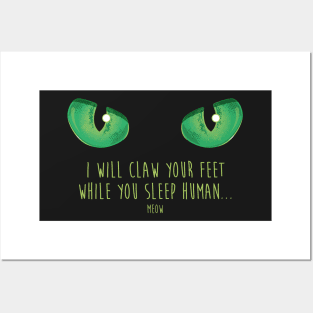 sinister cat eyes Posters and Art